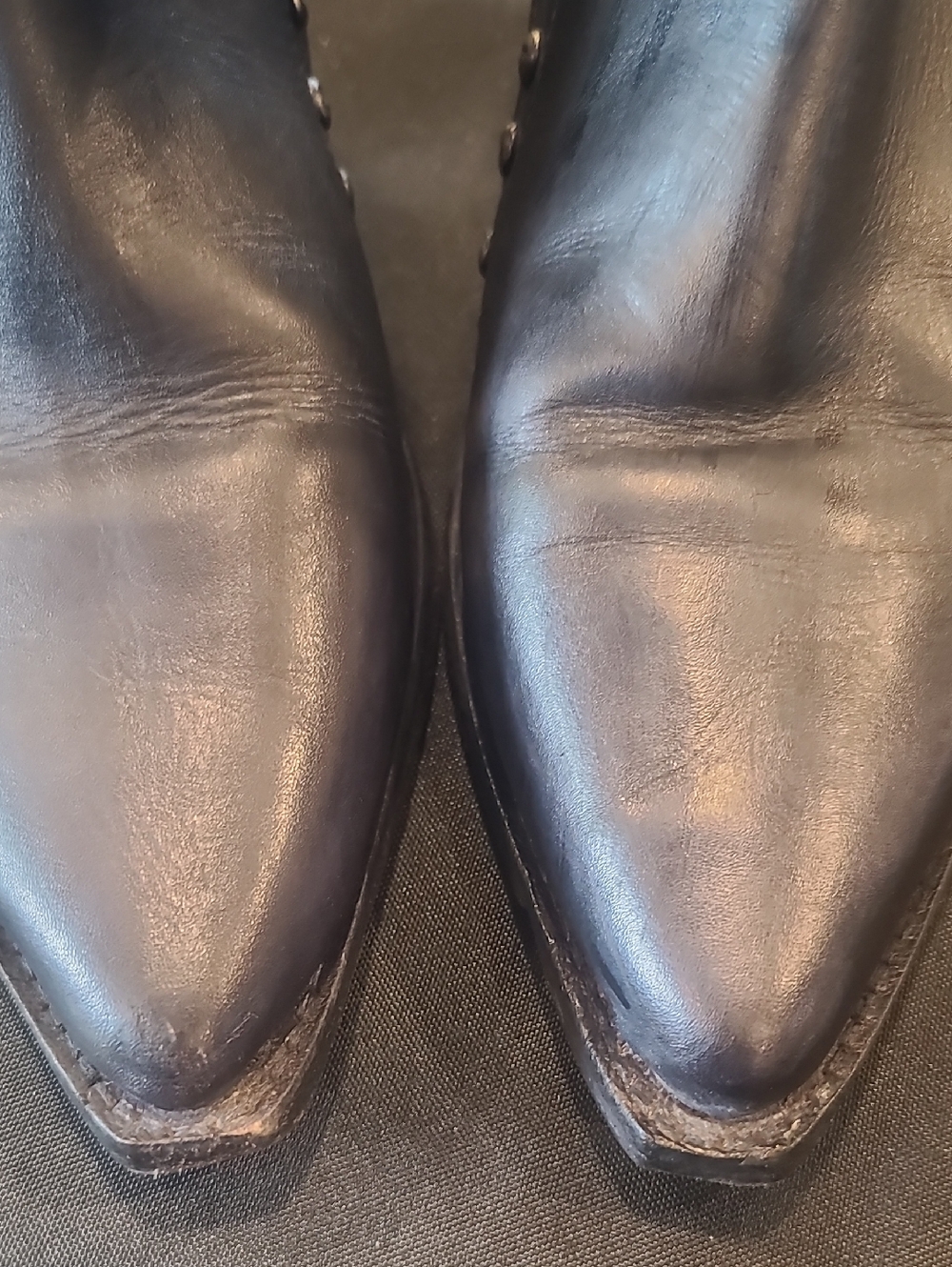 Free People Billy western black leather Boots size 37 Pre Loved - Picture 9 of 13